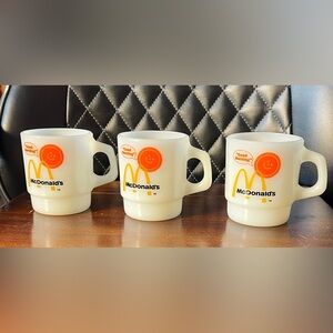 Vintage McDonalds Coffee Cups Set of 3 VGUC